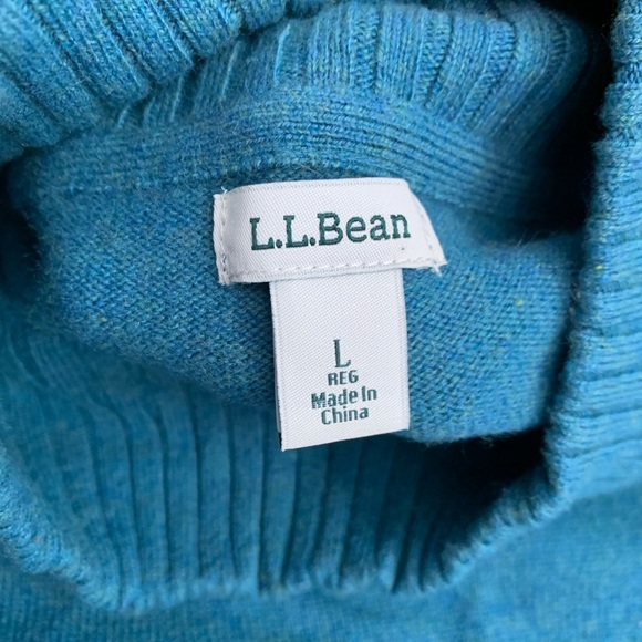 L.L. Bean women’s classic cashmere sweater relaxed mock neck size L - Picture 7 of 11